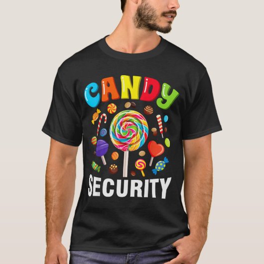 Candy Security Funny Halloween Costume  T-shirt (Voorkant)