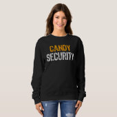 Candy Security Halloween Costume Adult Mom Dad Laz Trui (Voorkant volledig)