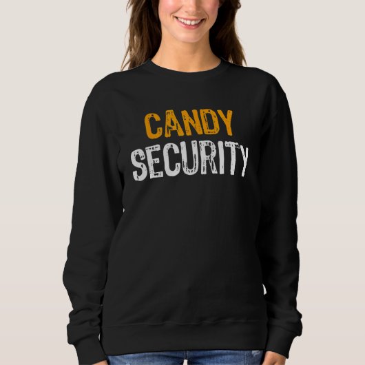 Candy Security Halloween Costume Adult Mom Dad Laz Trui (Voorkant)