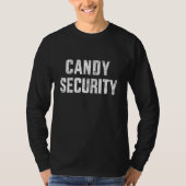 candy security lazy halloween costume t-shirt (Voorkant)