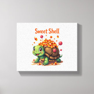 Candy Shell Turtle Canvas Afdruk