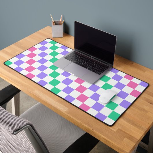Candy shop diagonal checkerboard pattern bureaumat (Kantoor 2)