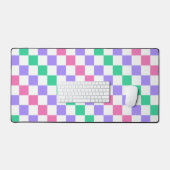 Candy shop diagonal checkerboard pattern bureaumat (Keyboard & Muis)