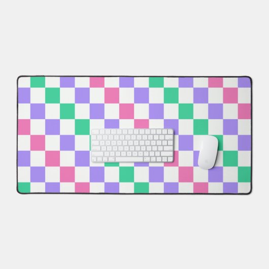 Candy shop diagonal checkerboard pattern bureaumat (Keyboard & Muis)