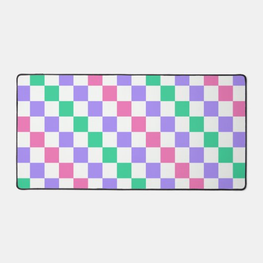 Candy shop diagonal checkerboard pattern bureaumat (Voorkant)