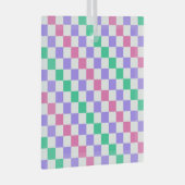 Candy shop diagonal checkerboard pattern glas ornament (Voorkant Rechts)