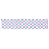Candy shop diagonal checkerboard pattern korte tafelloper (Horizontaal)