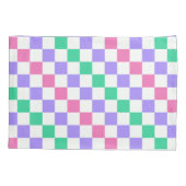 Candy shop diagonal checkerboard pattern kussensloop (Achterkant-Links)