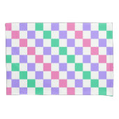 Candy shop diagonal checkerboard pattern kussensloop (Voorkant-Links)