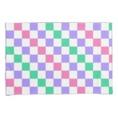 Candy shop diagonal checkerboard pattern kussensloop (Voorkant-Rechts)