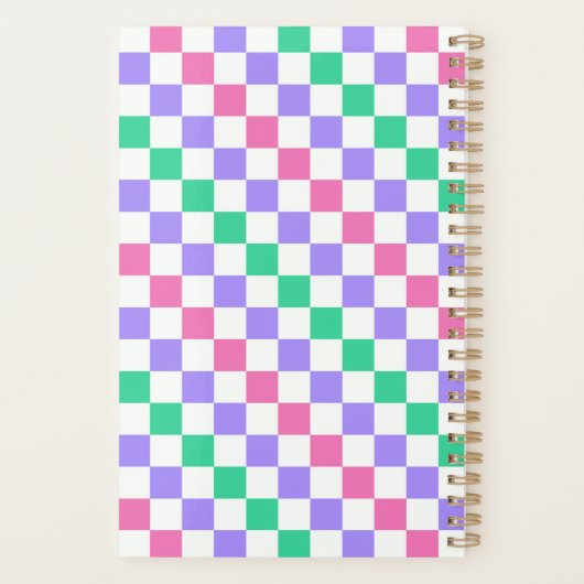 Candy shop diagonal checkerboard pattern planner (Achterkant)