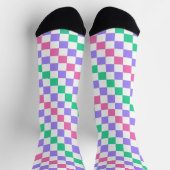 Candy shop diagonal checkerboard pattern sokken (Top)
