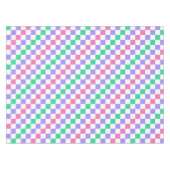 Candy shop diagonal checkerboard pattern tafelkleed (Voorkant (Horizontaal))