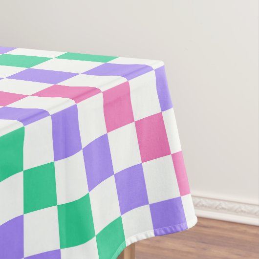 Candy shop diagonal checkerboard pattern tafelkleed (Voorbeeld)