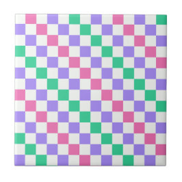 Candy shop diagonal checkerboard pattern tegeltje