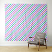 Candy shop diagonal checkerboard pattern wandkleed (In Situ (horizontaal))
