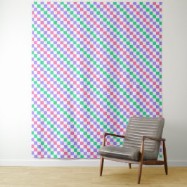 Candy shop diagonal checkerboard pattern wandkleed