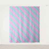 Candy shop diagonal checkerboard pattern wandkleed (Voorkant)