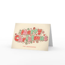 Candy Shop Retro Script Merry Christmas