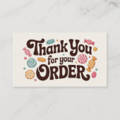 Candy Small Business Thank You Visitekaartje (Voorkant)