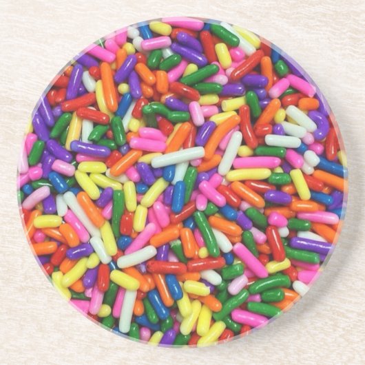 Candy Sprinkles Colorful Quirky Zandsteen Onderzetter (Voorkant)