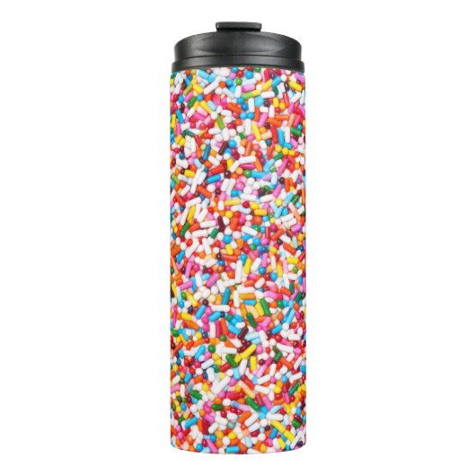 Candy Sprinkles Pattern – Colorful Sweet Treat  Thermosbeker (Voorkant)