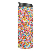 Candy Sprinkles Pattern – Colorful Sweet Treat  Thermosbeker (Geroteerd rechts)