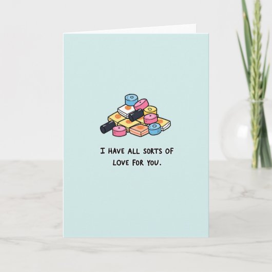 Candy stapel Vaderdag Liefde Kaart (Voorkant)