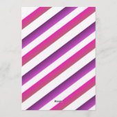 Candy Strepen Bruiloftsuitnodiging Kaart (Achterkant)