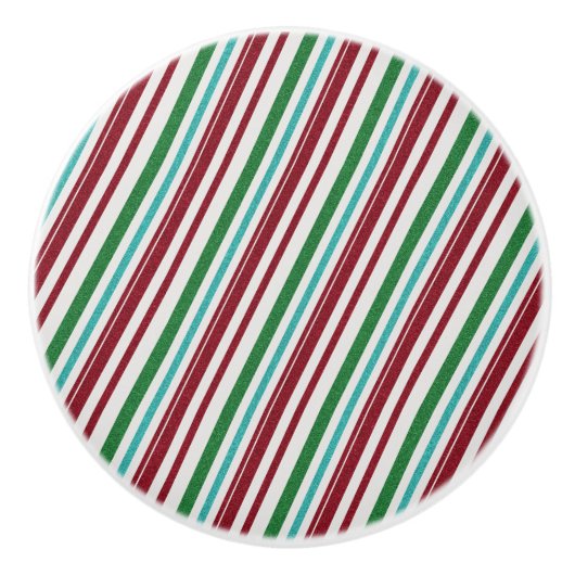 Candy Strepen Glitter Keramische Knop (Voorkant)