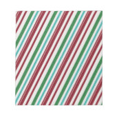Candy Strepen Glitter Notitieblok (Voorkant)