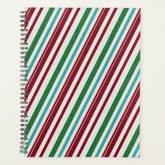 Candy Strepen Glitter Planner (Voorkant)