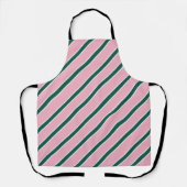 Candy Strepen Roze en Groen Schort (Voorkant)