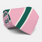 Candy Strepen Roze en Groen Stropdas (Opgerold)