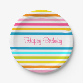 candy strepen zomer lente stijl chic papieren bordje