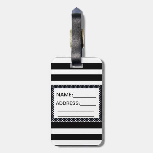 CANDY STRIPE COLLECTIE BAGAGELABEL (Achterkant verticaal)