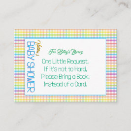 Candy Stripe Pink Colorful Rainbow Baby Shower Informatiekaartje