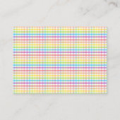 Candy Stripe Pink Colorful Rainbow Baby Shower Informatiekaartje (Achterkant)