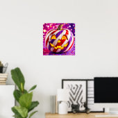 Candy Stripe Pumpkin I. Poster (Thuiskantoor)