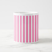 Candy Stripe Roze Grote Koffiekop (Voorkant)