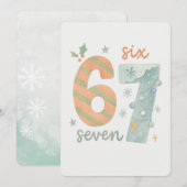 Candy Stripe & Snowflake 67 – Handgemaakte Holiday Kaart (Voorkant / Achterkant)