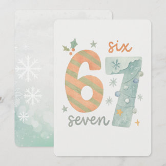 Candy Stripe & Snowflake 67 – Handmade Holiday Num Kaart