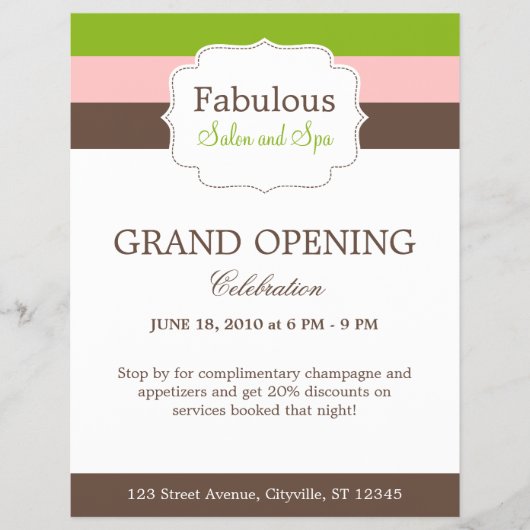 Candy Stripes Flyer Sjabloon (Voorkant)