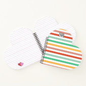 Candy Stripes Merkennaam Notitieboek (Binnen)