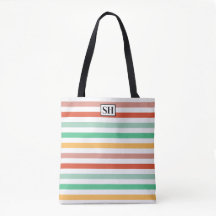 Candy Stripes Monogram Tasje