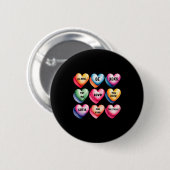 Candy Sweet Heart Valentines Day Design For Women Ronde Button 5,7 Cm (Voorkant /achterkant)