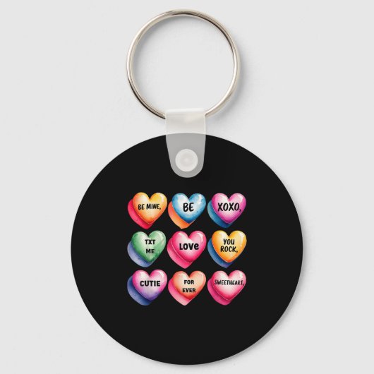 Candy Sweet Heart Valentines Day Design For Women  Sleutelhanger (Voorkant)