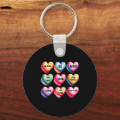 Candy Sweet Heart Valentines Day Design For Women  Sleutelhanger (Voorkant)