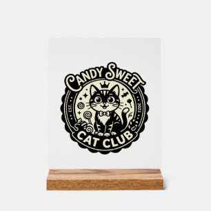 Candy Sweet Kat Grappige Kat Grafisch - Candy Swee Acryl Bord