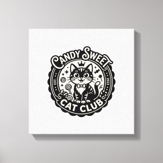 Candy Sweet Kat Grappige Kat Grafisch - Candy Swee Canvas Afdruk (Voorkant)
